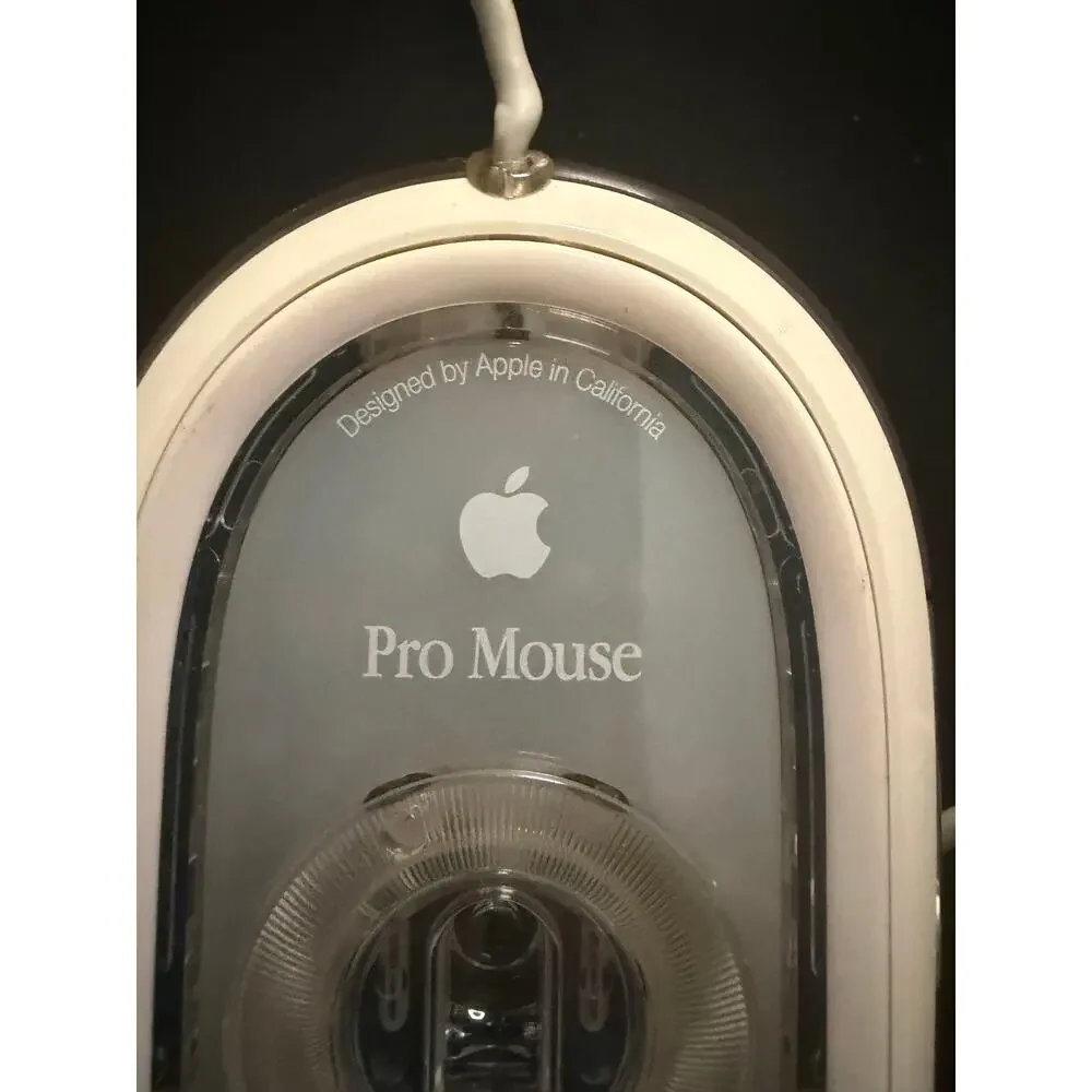 Apple Pro Mouse M5769 USB Wired Optical Mouse Clear White Vintage Mac OEM